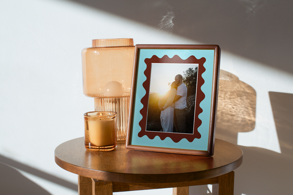 Wave Photo Mount in Blue