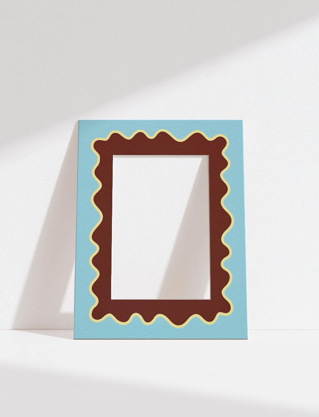 Wave Photo Mount in Blue & Brown