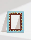 Wave Photo Mount in Blue & Brown