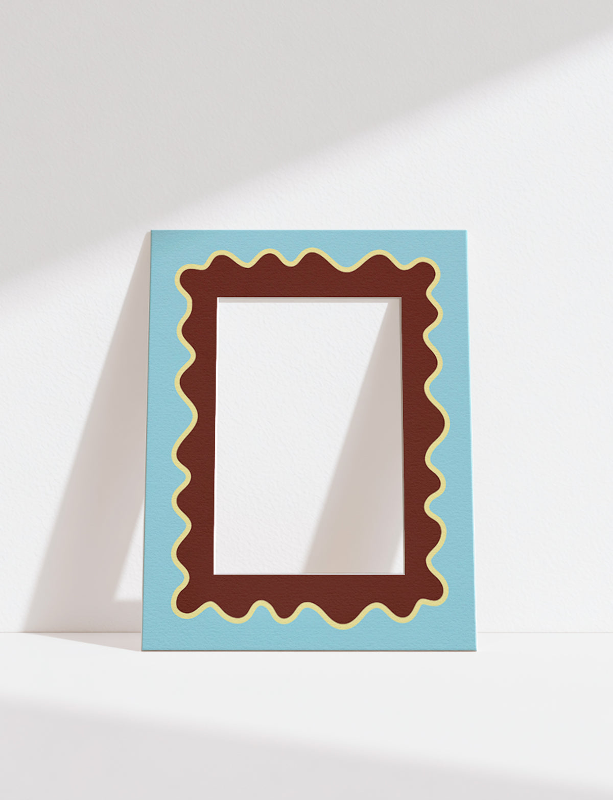 Wave Photo Mount in Blue & Brown