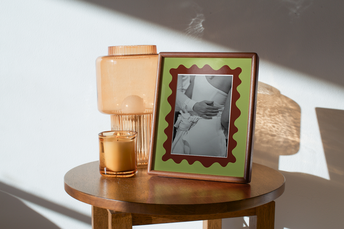 Wave Photo Mount in Green