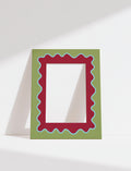 Wave Photo Mount in Green & Maroon
