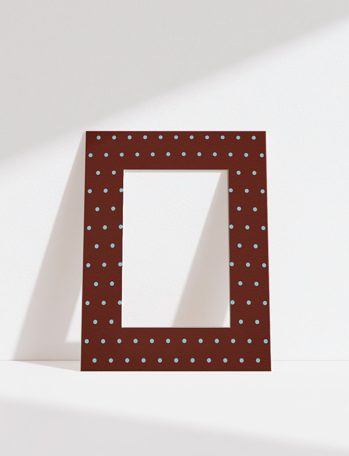 Dot Photo Mount in Brown & Blue