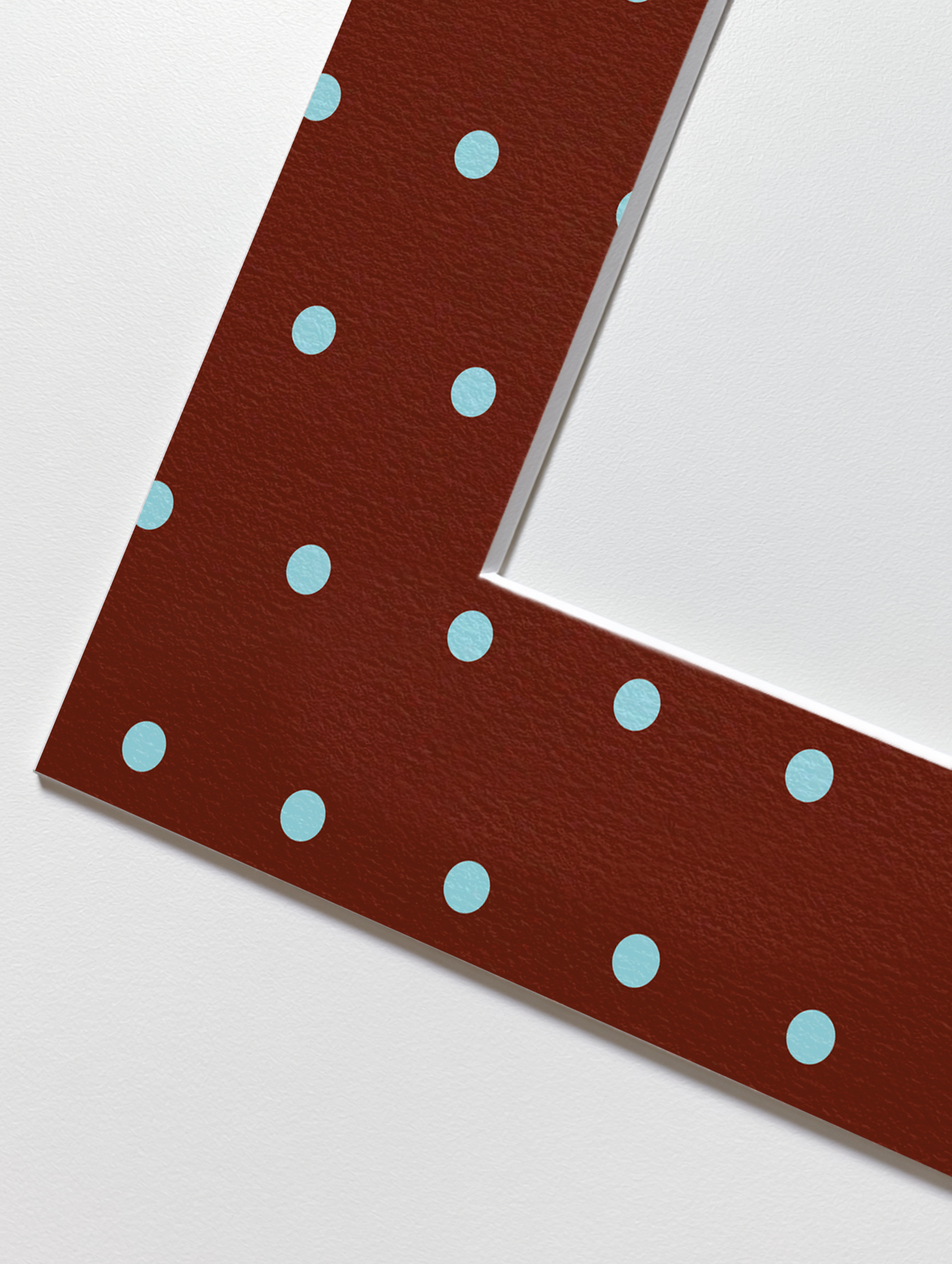 Dot Photo Mount in Brown & Blue
