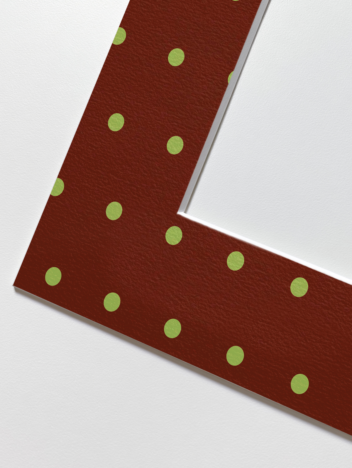 Dot Photo Mount in Brown & Green