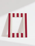 Stripe Photo Mount in Maroon