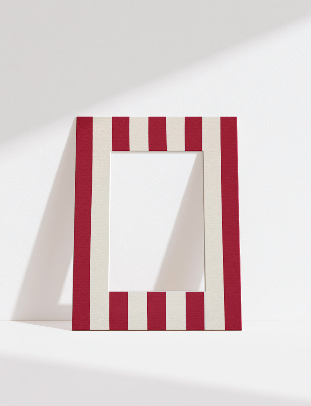 Stripe Photo Mount in Maroon