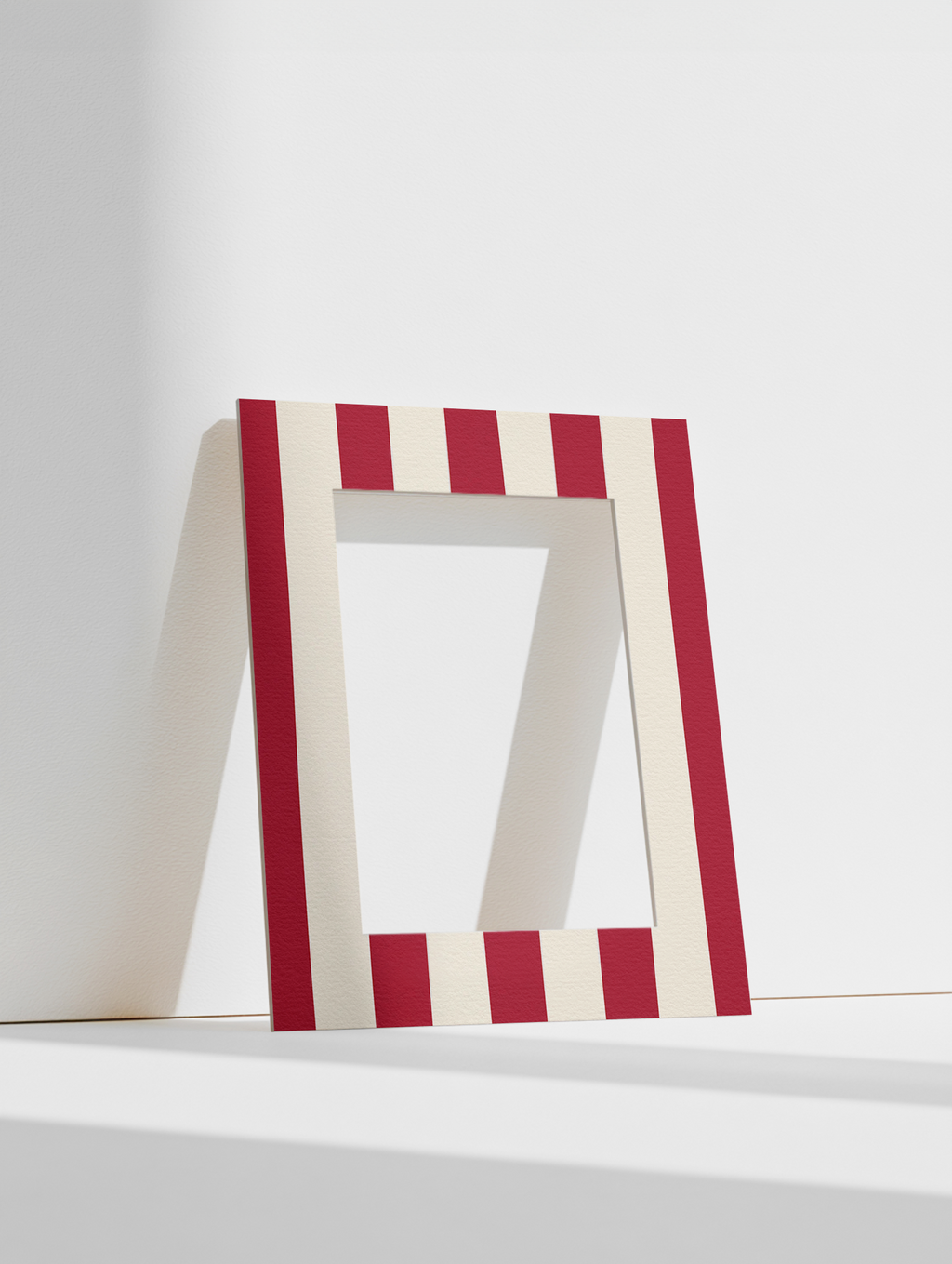 Stripe Photo Mount in Maroon