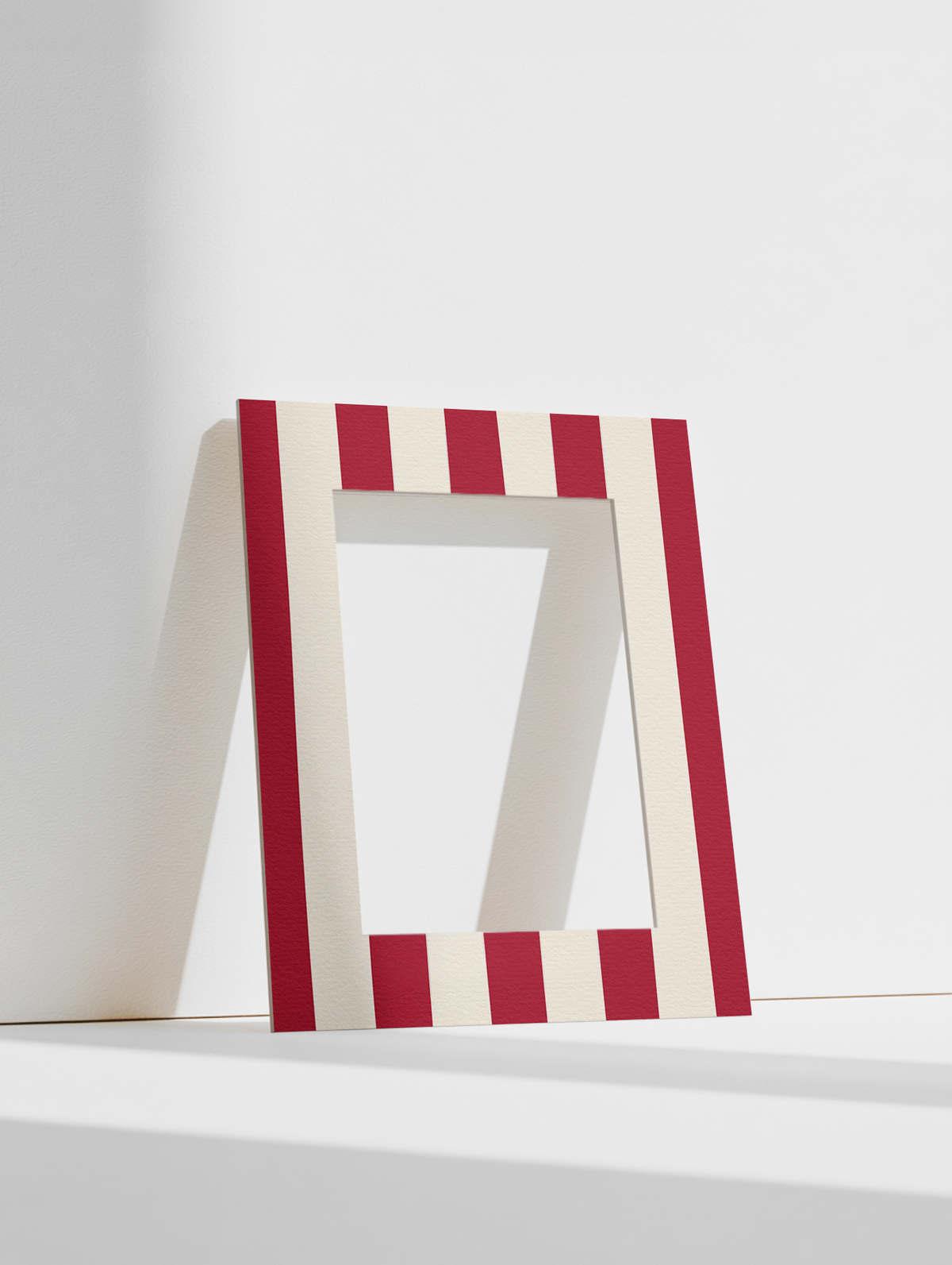Stripe Photo Mount in Maroon