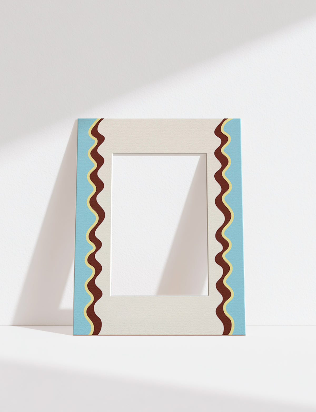 Ribbon Photo Mount in Blue & Brown