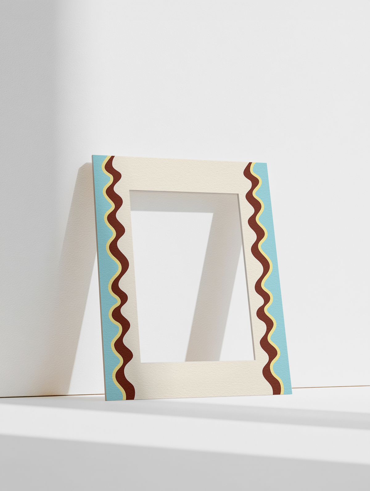 Ribbon Photo Mount in Blue & Brown